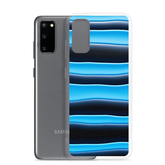 Black Blue Blob Flexible Clear Samsung Case Bump Resistant Corners CREATIVETECH
