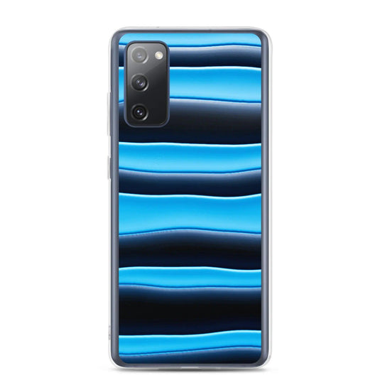 Black Blue Blob Flexible Clear Samsung Case Bump Resistant Corners CREATIVETECH