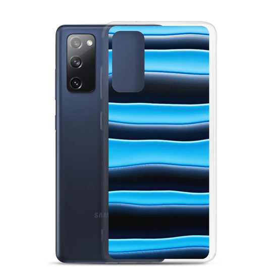 Black Blue Blob Flexible Clear Samsung Case Bump Resistant Corners CREATIVETECH