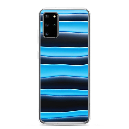 Black Blue Blob Flexible Clear Samsung Case Bump Resistant Corners CREATIVETECH