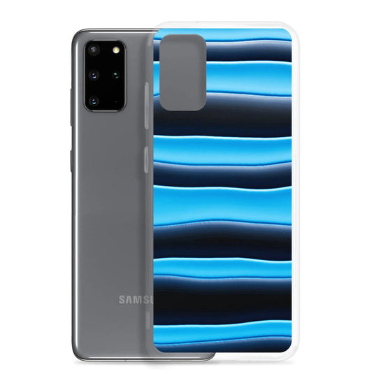 Black Blue Blob Flexible Clear Samsung Case Bump Resistant Corners CREATIVETECH