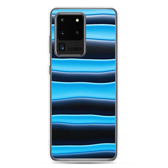 Black Blue Blob Flexible Clear Samsung Case Bump Resistant Corners CREATIVETECH
