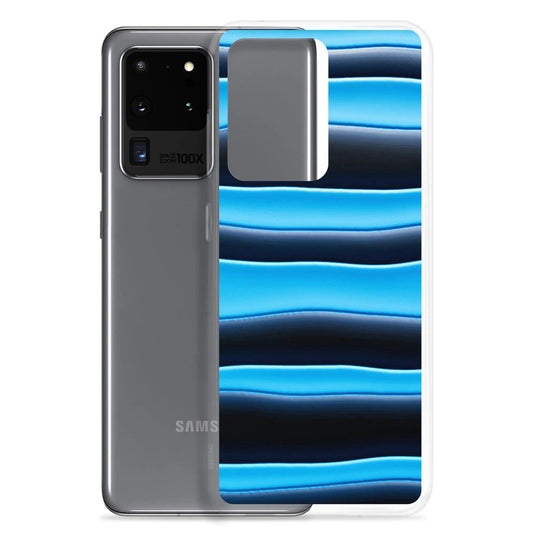 Black Blue Blob Flexible Clear Samsung Case Bump Resistant Corners CREATIVETECH