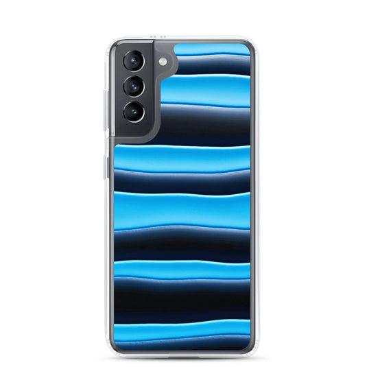 Black Blue Blob Flexible Clear Samsung Case Bump Resistant Corners CREATIVETECH