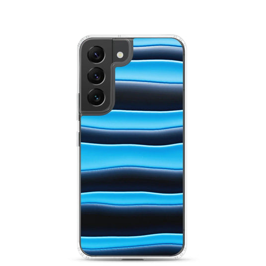 Black Blue Blob Flexible Clear Samsung Case Bump Resistant Corners CREATIVETECH