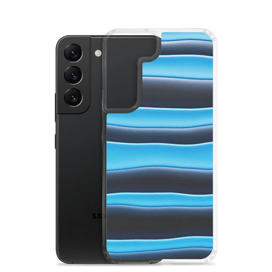 Black Blue Blob Flexible Clear Samsung Case Bump Resistant Corners CREATIVETECH