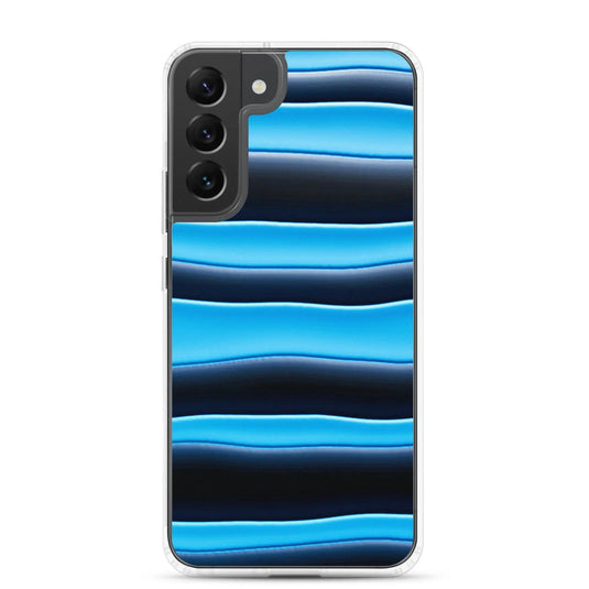 Black Blue Blob Flexible Clear Samsung Case Bump Resistant Corners CREATIVETECH