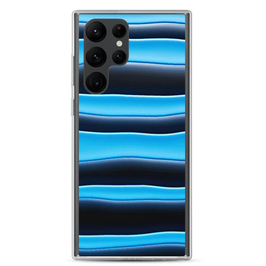 Black Blue Blob Flexible Clear Samsung Case Bump Resistant Corners CREATIVETECH