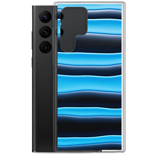 Black Blue Blob Flexible Clear Samsung Case Bump Resistant Corners CREATIVETECH