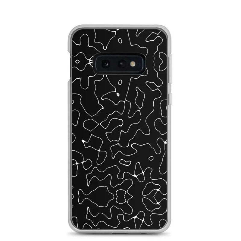 Load image into Gallery viewer, Black Organic Pattern Flexible Clear Samsung Case Bump Resistant Corners CREATIVETECH