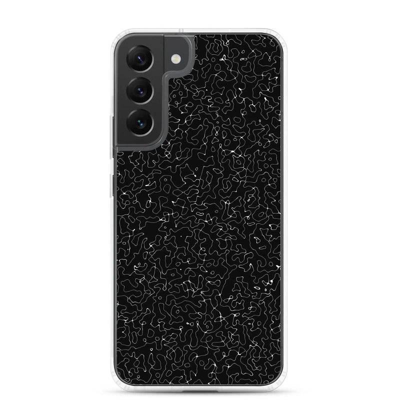 Load image into Gallery viewer, Black Organic Pattern Variation Flexible Clear Samsung Case Bump Resistant Corners CREATIVETECH