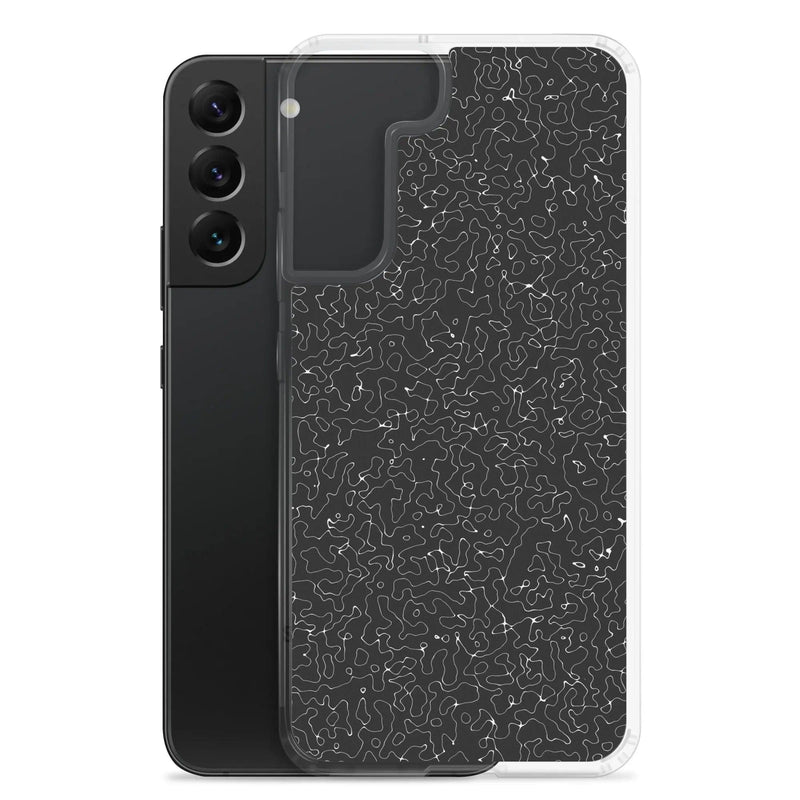 Load image into Gallery viewer, Black Organic Pattern Variation Flexible Clear Samsung Case Bump Resistant Corners CREATIVETECH