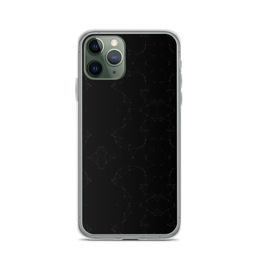 Black Pink Cyber Polygon Flexible Clear iPhone Case Bump Resistant Corners CREATIVETECH