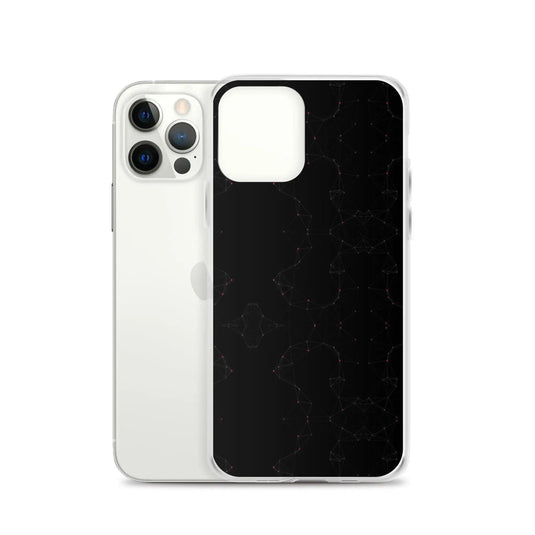 Black Pink Cyber Polygon Flexible Clear iPhone Case Bump Resistant Corners CREATIVETECH