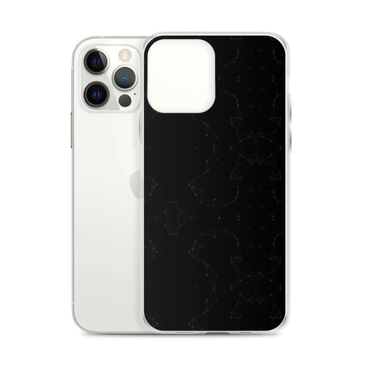 Black Pink Cyber Polygon Flexible Clear iPhone Case Bump Resistant Corners CREATIVETECH
