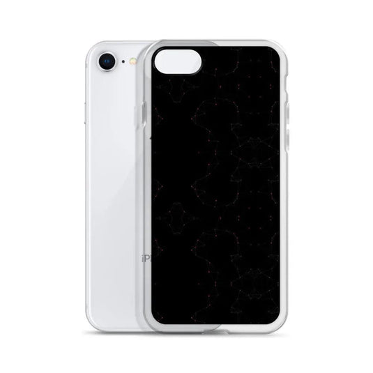 Black Pink Cyber Polygon Flexible Clear iPhone Case Bump Resistant Corners CREATIVETECH
