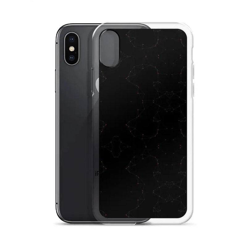 Load image into Gallery viewer, Black Pink Cyber Polygon Flexible Clear iPhone Case Bump Resistant Corners CREATIVETECH