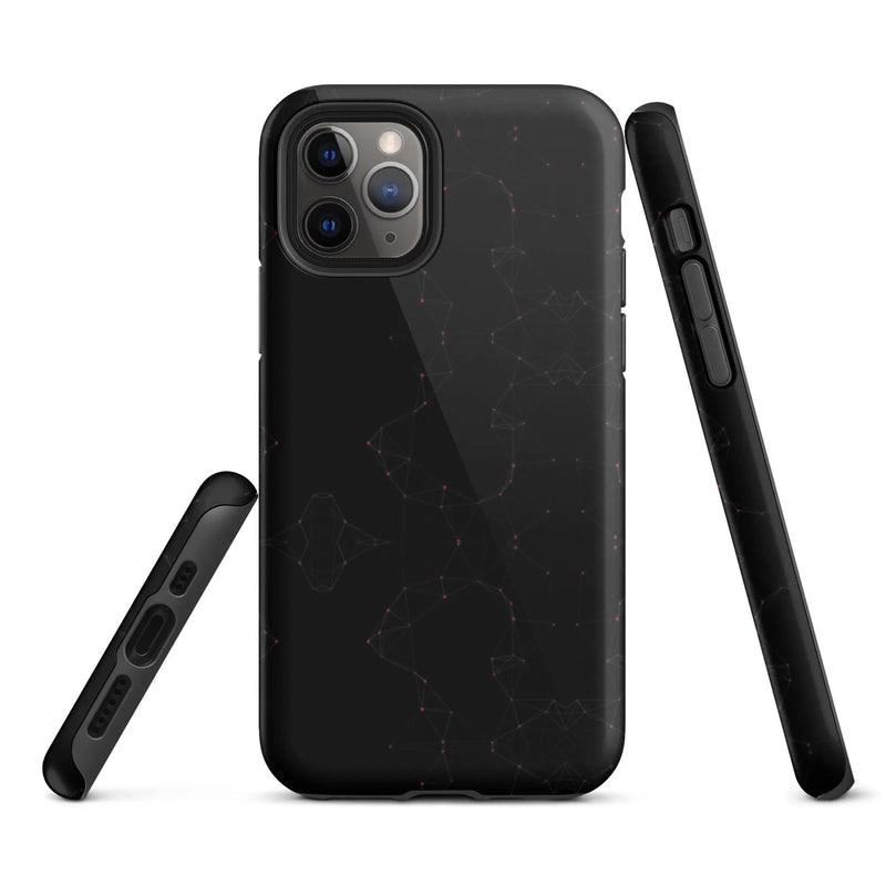 Load image into Gallery viewer, Black Pink Polygon Double Layered Impact Resistant Tough iPhone Case 3D Wrap Matte or Glossy Finish CREATIVETECH