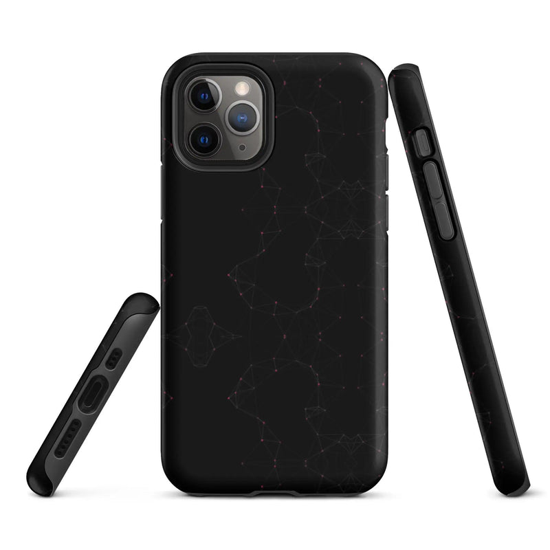 Load image into Gallery viewer, Black Pink Polygon Double Layered Impact Resistant Tough iPhone Case 3D Wrap Matte or Glossy Finish CREATIVETECH
