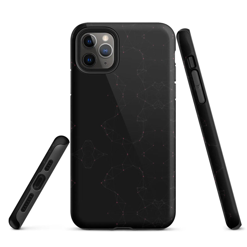 Load image into Gallery viewer, Black Pink Polygon Double Layered Impact Resistant Tough iPhone Case 3D Wrap Matte or Glossy Finish CREATIVETECH