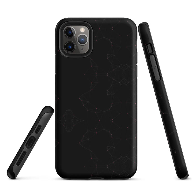 Load image into Gallery viewer, Black Pink Polygon Double Layered Impact Resistant Tough iPhone Case 3D Wrap Matte or Glossy Finish CREATIVETECH