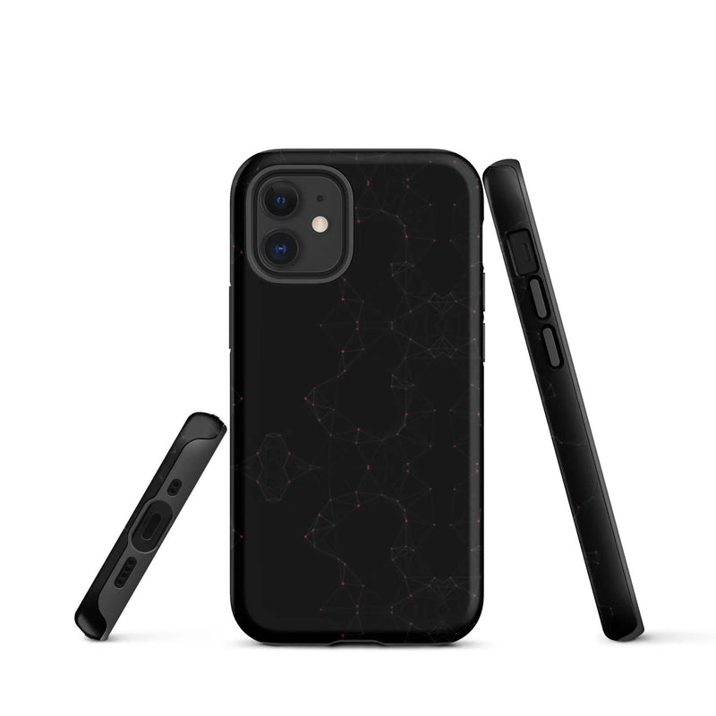 Load image into Gallery viewer, Black Pink Polygon Double Layered Impact Resistant Tough iPhone Case 3D Wrap Matte or Glossy Finish CREATIVETECH