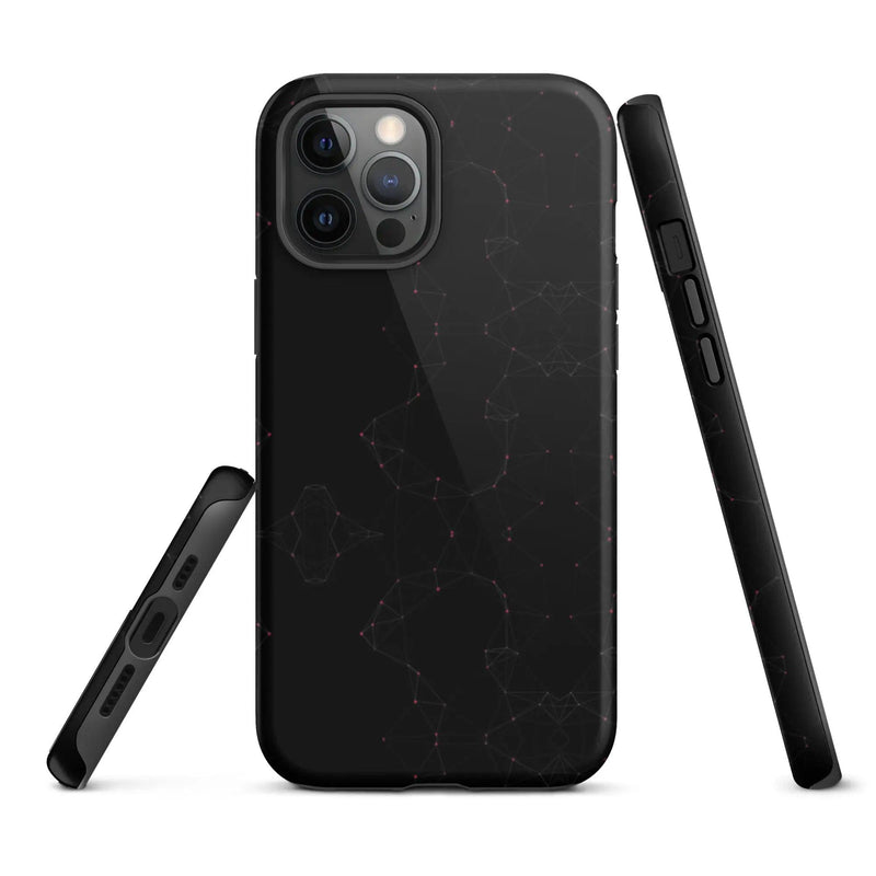 Load image into Gallery viewer, Black Pink Polygon Double Layered Impact Resistant Tough iPhone Case 3D Wrap Matte or Glossy Finish CREATIVETECH