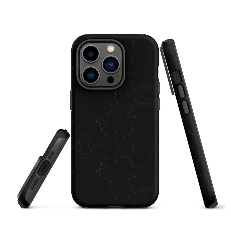 Load image into Gallery viewer, Black Pink Polygon Double Layered Impact Resistant Tough iPhone Case 3D Wrap Matte or Glossy Finish CREATIVETECH