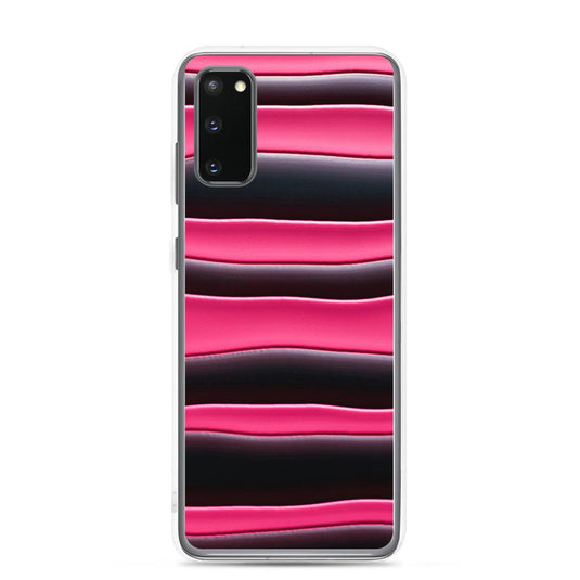 Black Red Blob Flexible Clear Samsung Case Bump Resistant Corners CREATIVETECH
