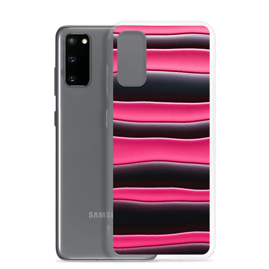 Black Red Blob Flexible Clear Samsung Case Bump Resistant Corners CREATIVETECH