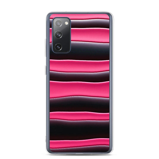 Black Red Blob Flexible Clear Samsung Case Bump Resistant Corners CREATIVETECH