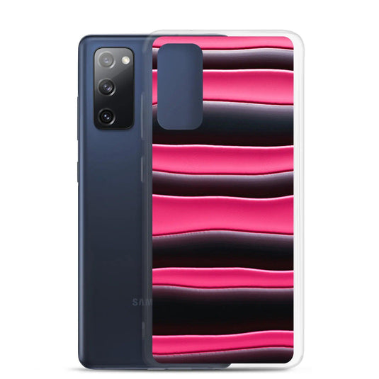 Black Red Blob Flexible Clear Samsung Case Bump Resistant Corners CREATIVETECH