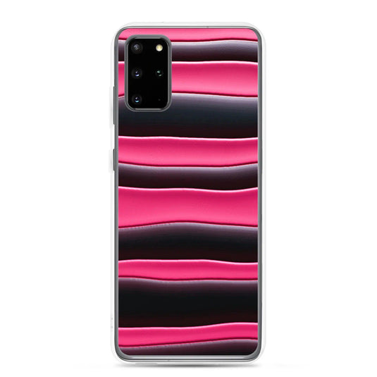 Black Red Blob Flexible Clear Samsung Case Bump Resistant Corners CREATIVETECH