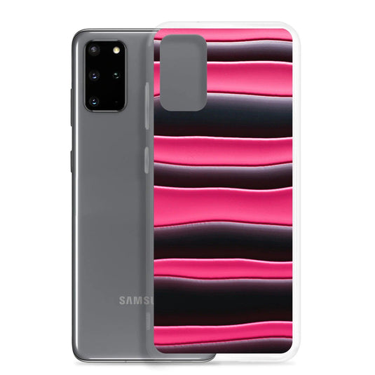 Black Red Blob Flexible Clear Samsung Case Bump Resistant Corners CREATIVETECH