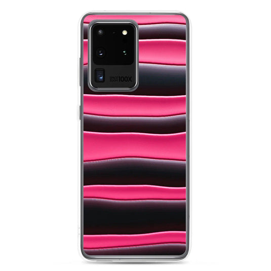 Black Red Blob Flexible Clear Samsung Case Bump Resistant Corners CREATIVETECH