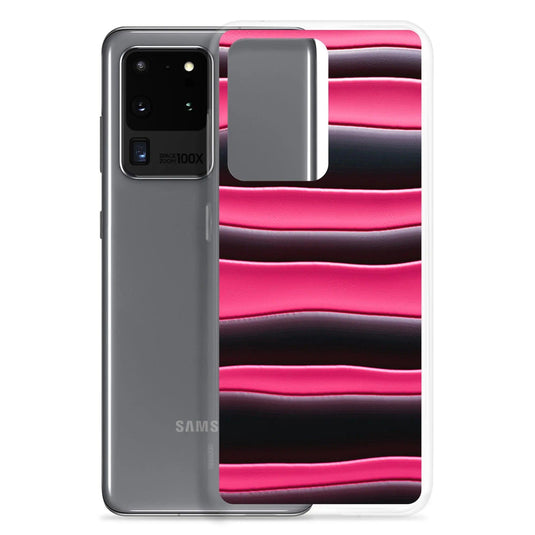 Black Red Blob Flexible Clear Samsung Case Bump Resistant Corners CREATIVETECH