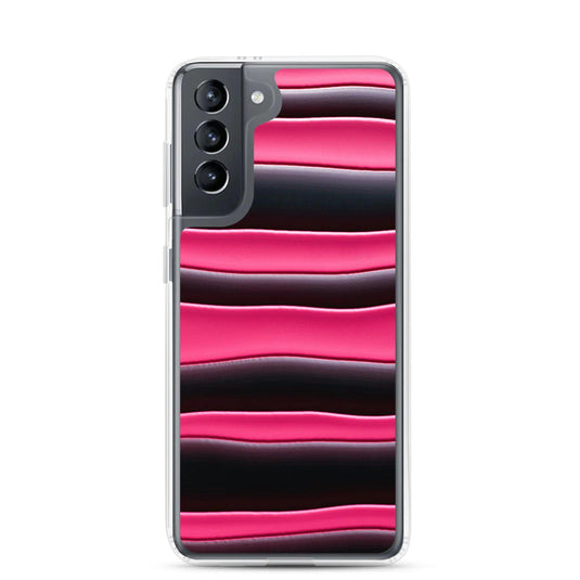 Black Red Blob Flexible Clear Samsung Case Bump Resistant Corners CREATIVETECH