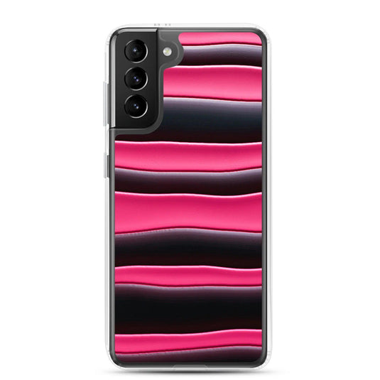 Black Red Blob Flexible Clear Samsung Case Bump Resistant Corners CREATIVETECH