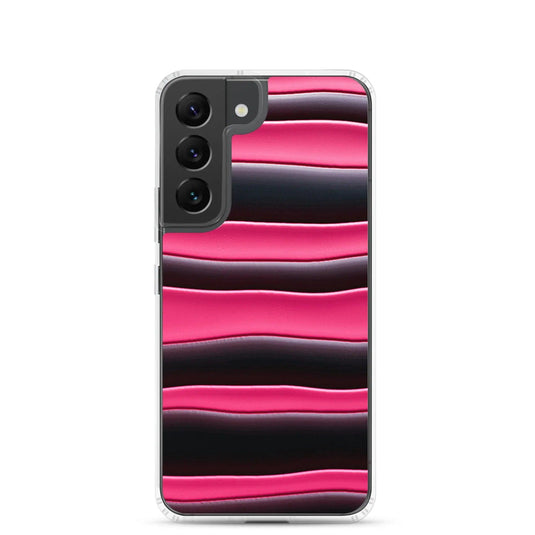 Black Red Blob Flexible Clear Samsung Case Bump Resistant Corners CREATIVETECH