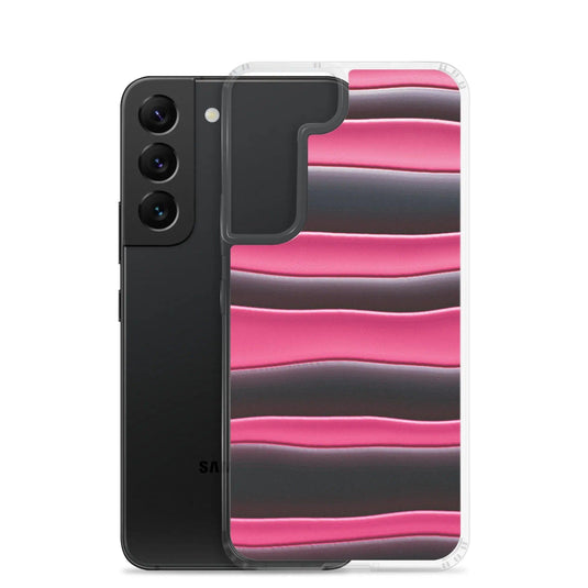 Black Red Blob Flexible Clear Samsung Case Bump Resistant Corners CREATIVETECH