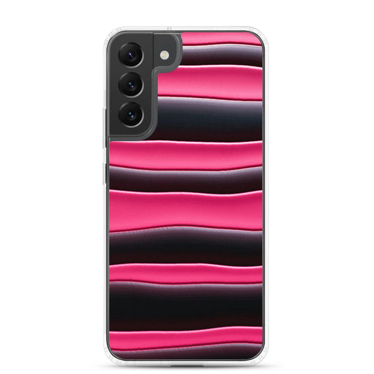 Black Red Blob Flexible Clear Samsung Case Bump Resistant Corners CREATIVETECH