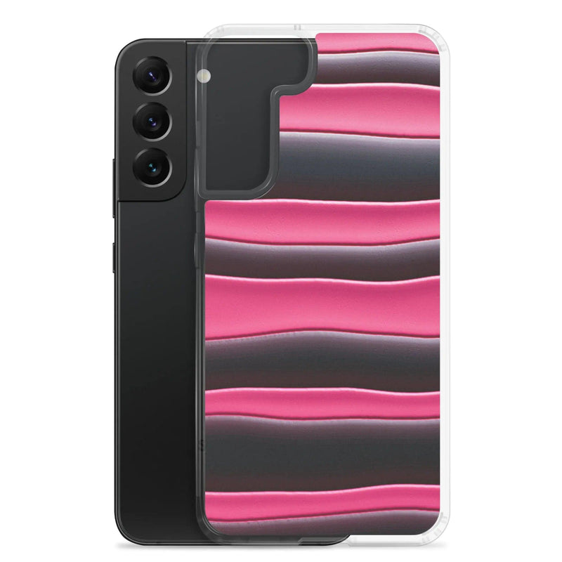 Load image into Gallery viewer, Black Red Blob Flexible Clear Samsung Case Bump Resistant Corners CREATIVETECH