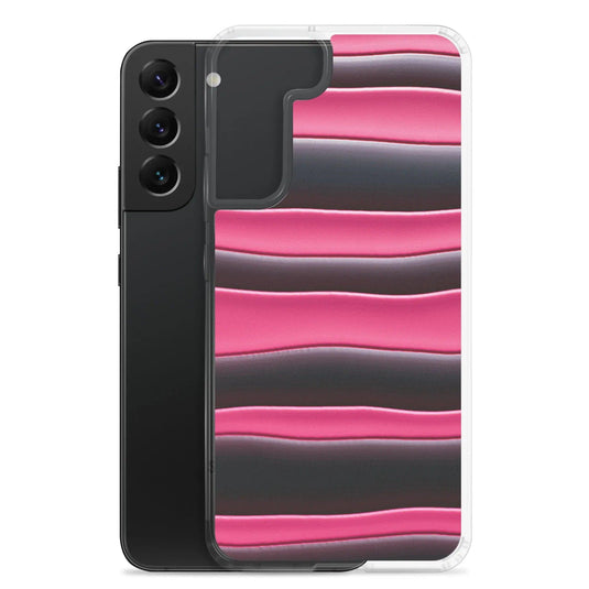 Black Red Blob Flexible Clear Samsung Case Bump Resistant Corners CREATIVETECH