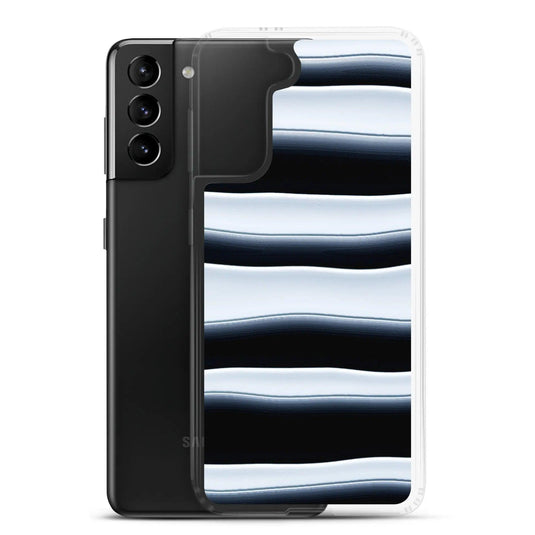 Black White Blob Flexible Clear Samsung Case Bump Resistant Corners CREATIVETECH