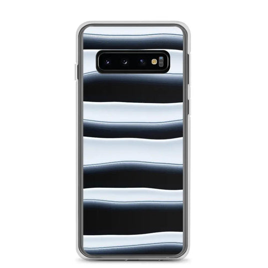 Black White Blob Flexible Clear Samsung Case Bump Resistant Corners CREATIVETECH
