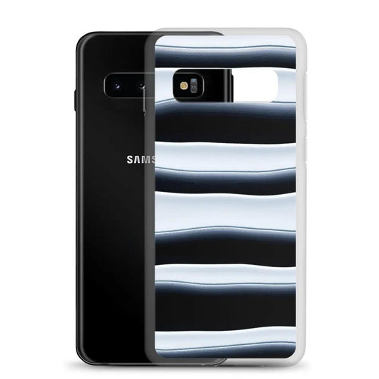 Black White Blob Flexible Clear Samsung Case Bump Resistant Corners CREATIVETECH
