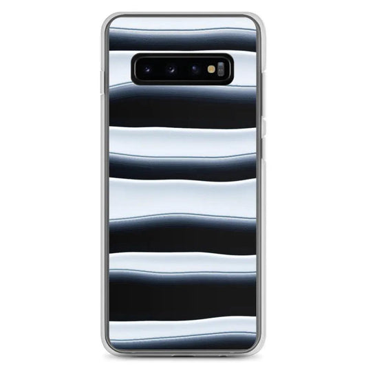 Black White Blob Flexible Clear Samsung Case Bump Resistant Corners CREATIVETECH