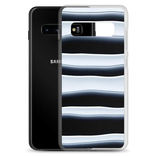Black White Blob Flexible Clear Samsung Case Bump Resistant Corners CREATIVETECH