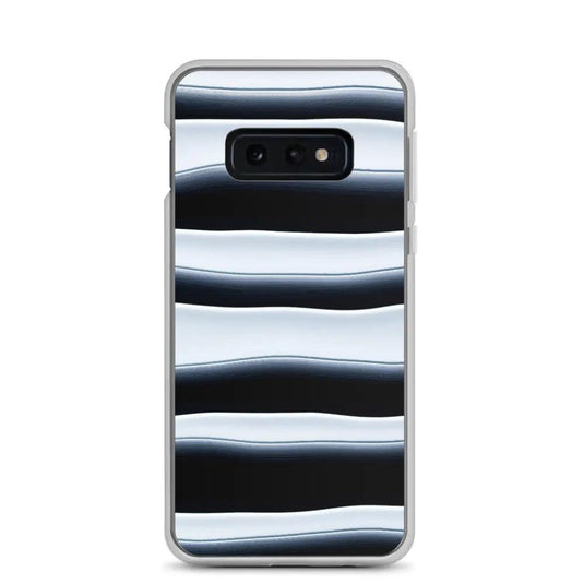 Black White Blob Flexible Clear Samsung Case Bump Resistant Corners CREATIVETECH