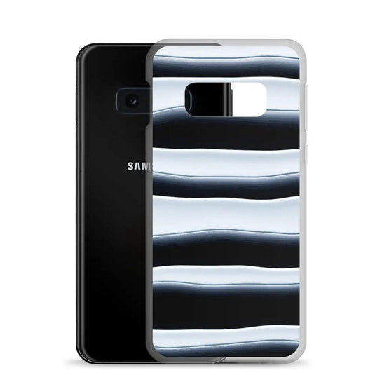 Black White Blob Flexible Clear Samsung Case Bump Resistant Corners CREATIVETECH